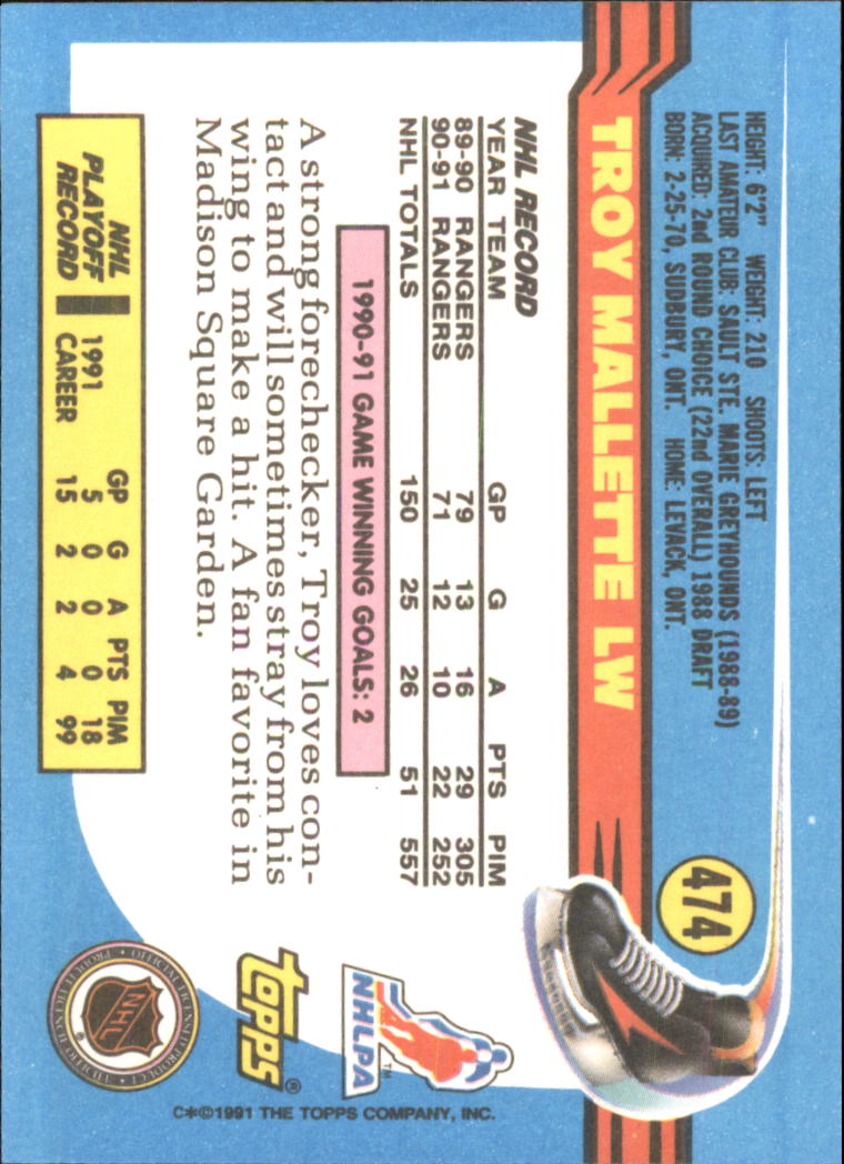 A8403- 1991-92 Topps Hockey Cards 401-528 +Inserts -You Pick- 15+ FREE US SHIP - Picture 141 of 247