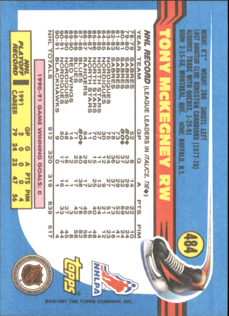 A8403- 1991-92 Topps Hockey Cards 401-528 +Inserts -You Pick- 15+ FREE US SHIP - Picture 159 of 247