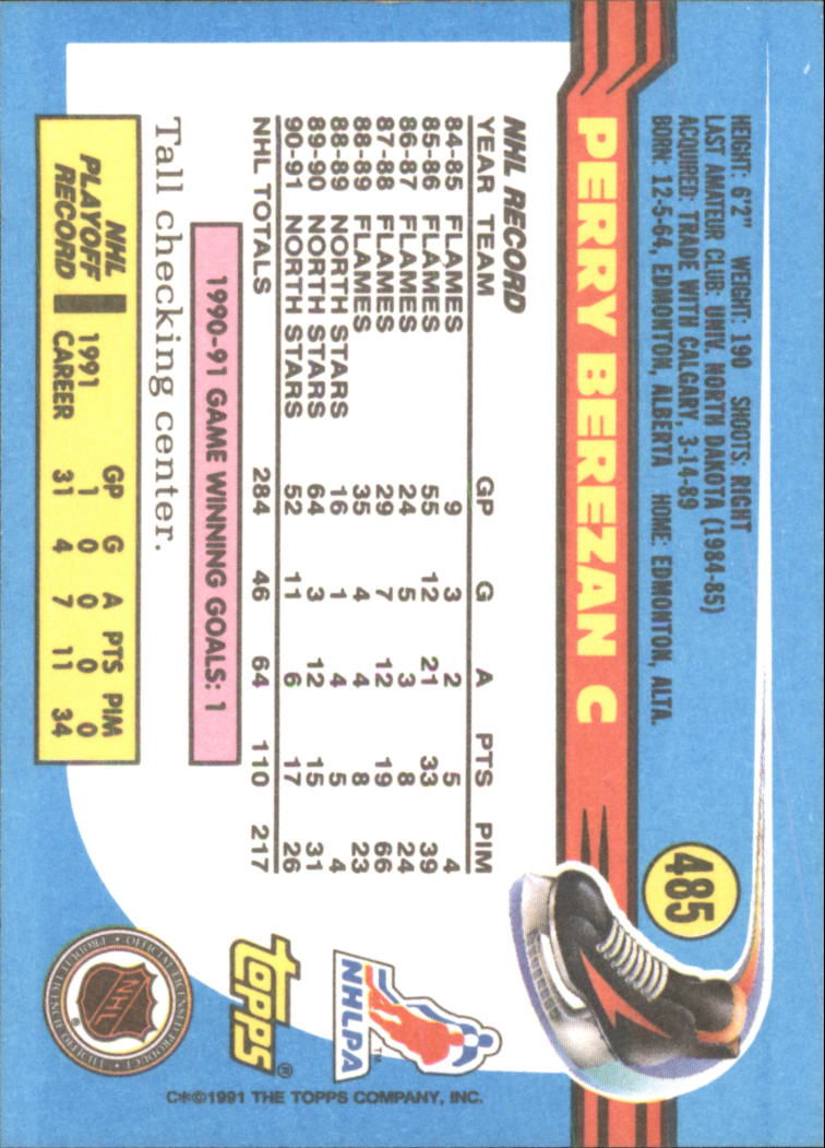 A8403- 1991-92 Topps Hockey Cards 401-528 +Inserts -You Pick- 15+ FREE US SHIP - Picture 161 of 247