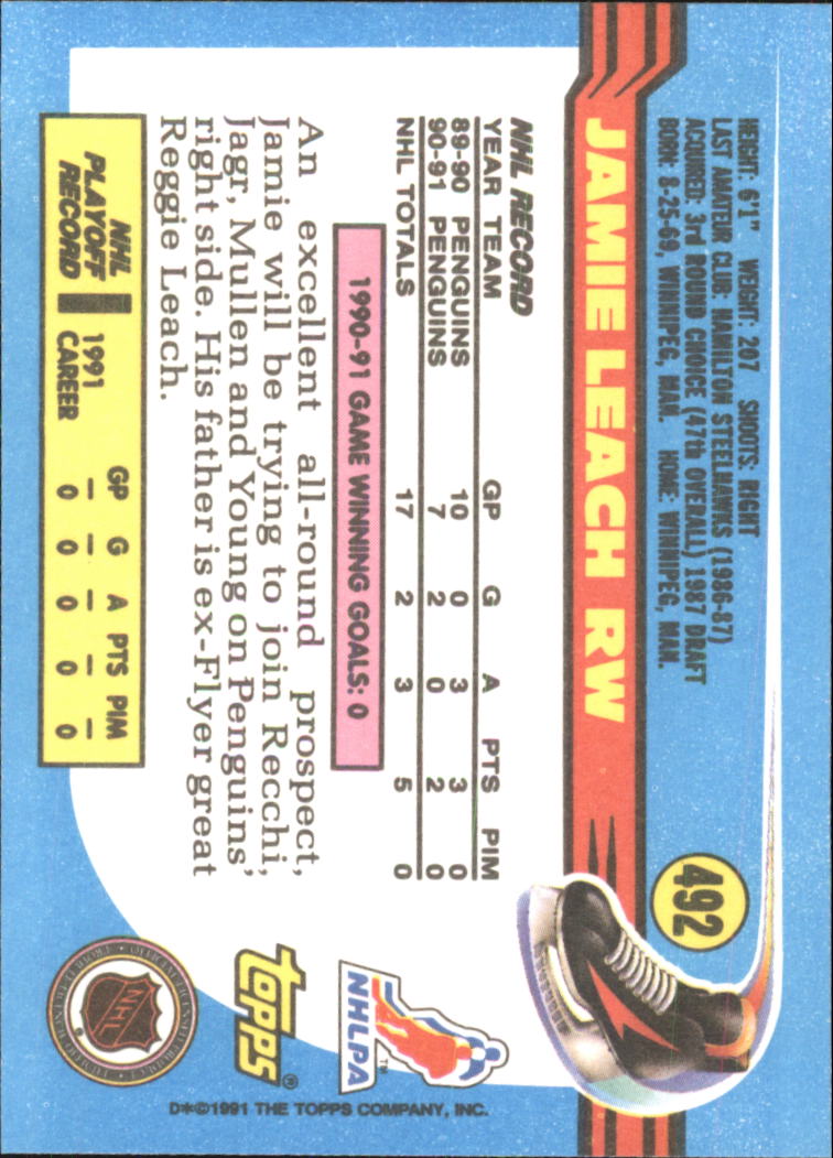 A8403- 1991-92 Topps Hockey Cards 401-528 +Inserts -You Pick- 15+ FREE US SHIP - Picture 175 of 247