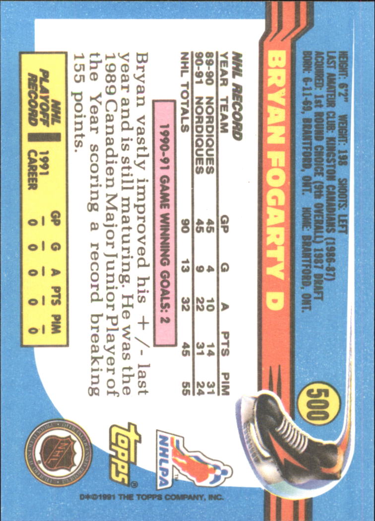 A8403- 1991-92 Topps Hockey Cards 401-528 +Inserts -You Pick- 15+ FREE US SHIP - Picture 191 of 247