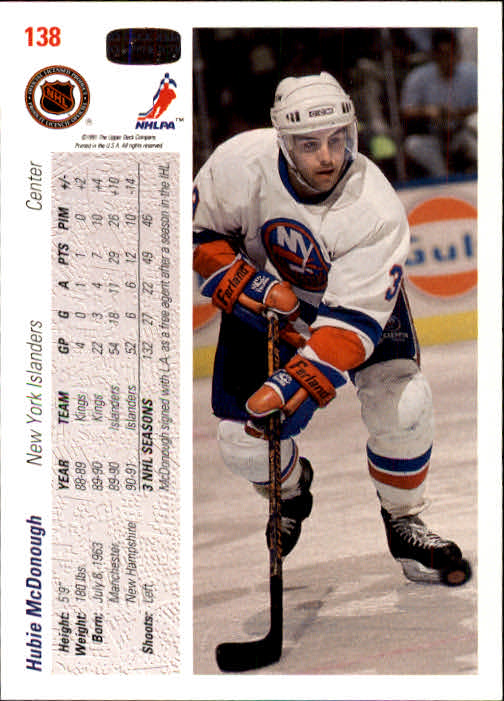 A7264- 1991-92 Upper Deck Hockey #s 1-250 +Rookies -You Pick- 15+ FREE US SHIP - Picture 263 of 483