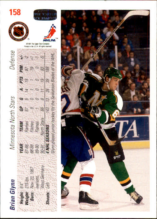 A7264- 1991-92 Upper Deck Hockey #s 1-250 +Rookies -You Pick- 15+ FREE US SHIP - Picture 301 of 483