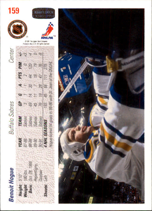 A7264- 1991-92 Upper Deck Hockey #s 1-250 +Rookies -You Pick- 15+ FREE US SHIP - Picture 303 of 483