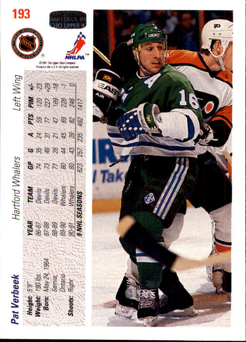 A7264- 1991-92 Upper Deck Hockey #s 1-250 +Rookies -You Pick- 15+ FREE US SHIP - Picture 371 of 483