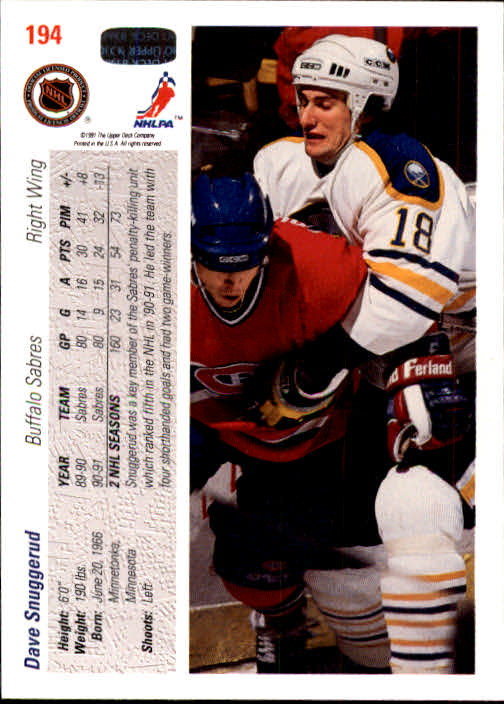 A7264- 1991-92 Upper Deck Hockey #s 1-250 +Rookies -You Pick- 15+ FREE US SHIP - Picture 373 of 483