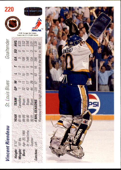 A7264- 1991-92 Upper Deck Hockey #s 1-250 +Rookies -You Pick- 15+ FREE US SHIP - Picture 423 of 483