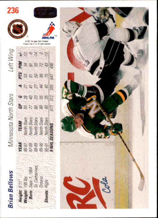 A7264- 1991-92 Upper Deck Hockey #s 1-250 +Rookies -You Pick- 15+ FREE US SHIP - Picture 455 of 483