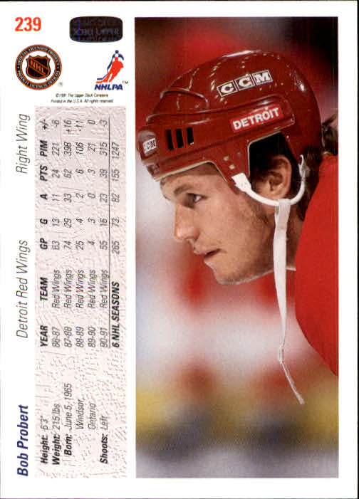 A7264- 1991-92 Upper Deck Hockey #s 1-250 +Rookies -You Pick- 15+ FREE US SHIP - Picture 461 of 483