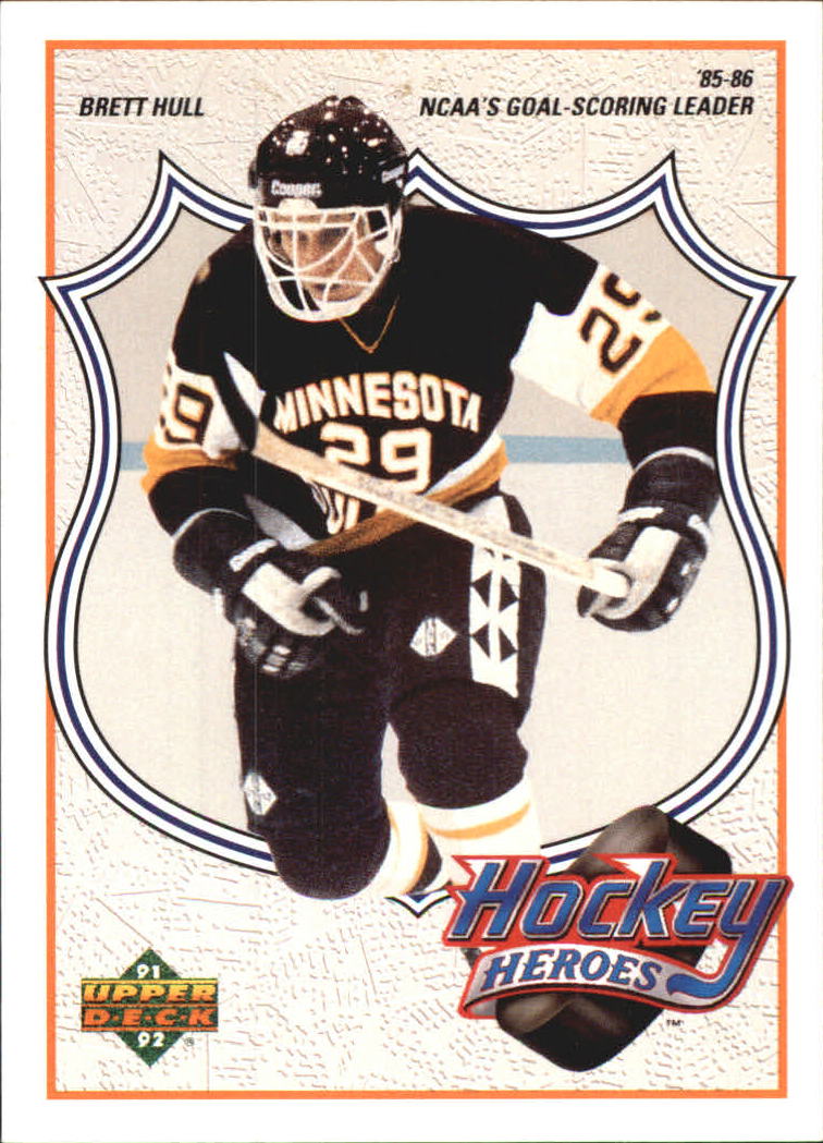 1991-92 Upper Deck Brett Hull Heroes #3 Brett Hull/NCAA's Goal-Scoring/Leader