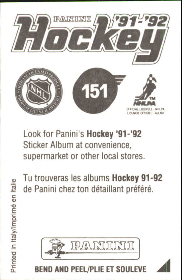 1991-92 Panini Stickers #151 St. Louis Blues Logo back image