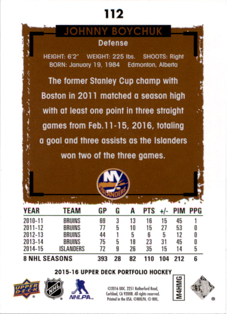 B1737- 2015-16 Upper Deck Portfolio Hockey #S 1-200 -du Pick- 15 + Gratis US - Bild 205 von 363