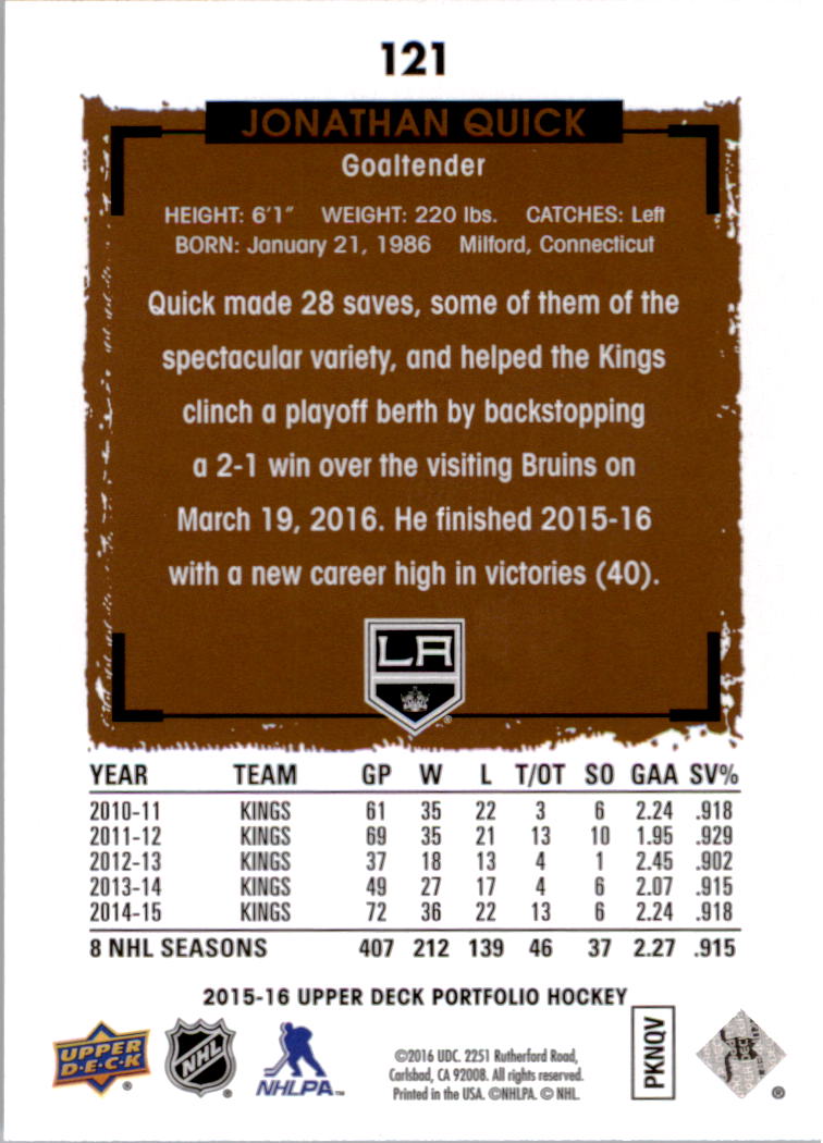 B1737- 2015-16 Upper Deck Portfolio Hockey #S 1-200 -du Pick- 15 + Gratis US - Bild 219 von 363