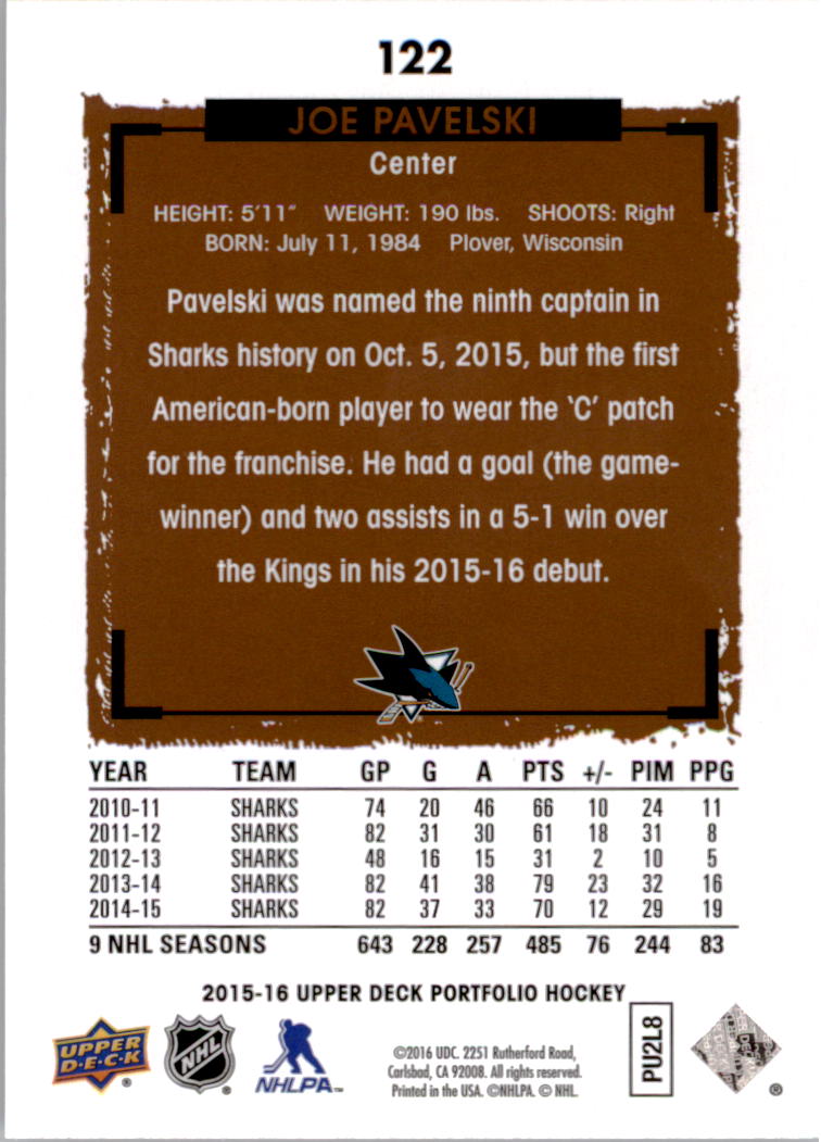 B1737- 2015-16 Upper Deck Portfolio Hockey #S 1-200 -du Pick- 15 + Gratis US - Bild 221 von 363