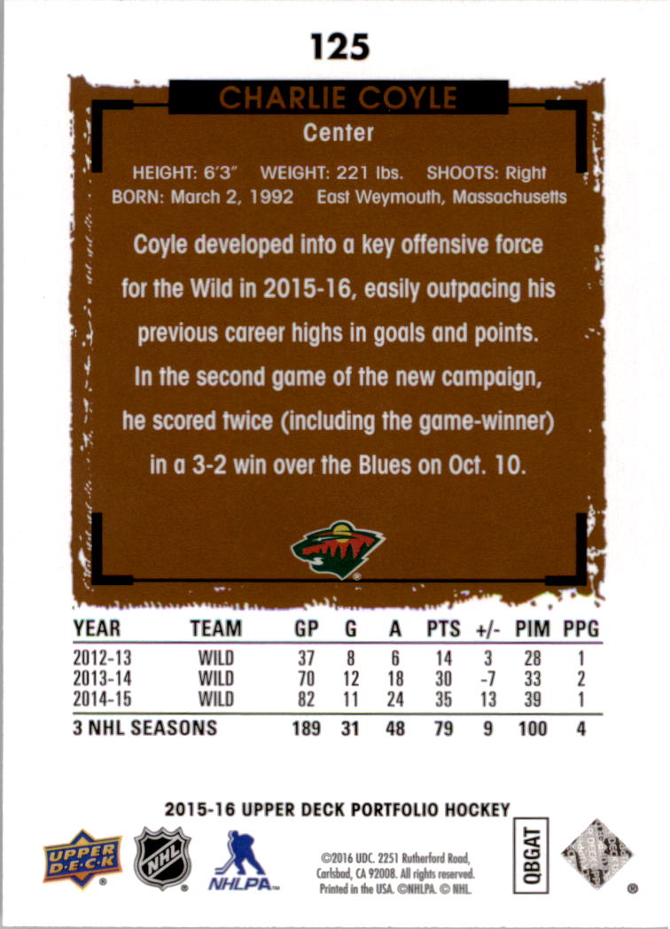 B1737- 2015-16 Upper Deck Portfolio Hockey #S 1-200 -du Pick- 15 + Gratis US - Bild 225 von 363