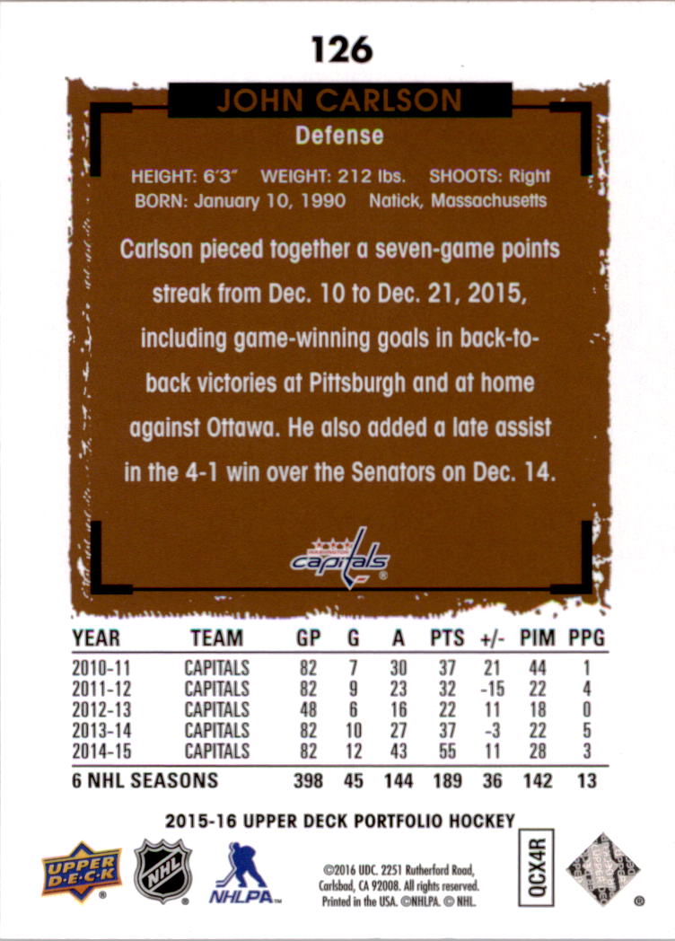 B1737- 2015-16 Upper Deck Portfolio Hockey #S 1-200 -du Pick- 15 + Gratis US - Bild 227 von 363