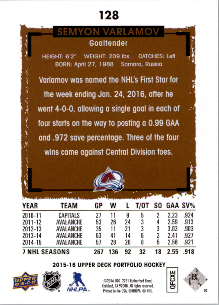 B1737- 2015-16 Upper Deck Portfolio Hockey #S 1-200 -du Pick- 15 + Gratis US - Bild 231 von 363