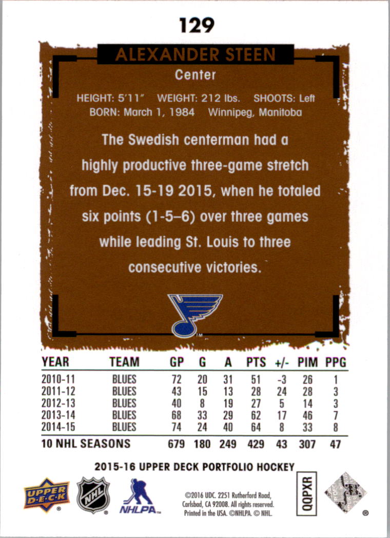 B1737- 2015-16 Upper Deck Portfolio Hockey #S 1-200 -du Pick- 15 + Gratis US - Bild 233 von 363
