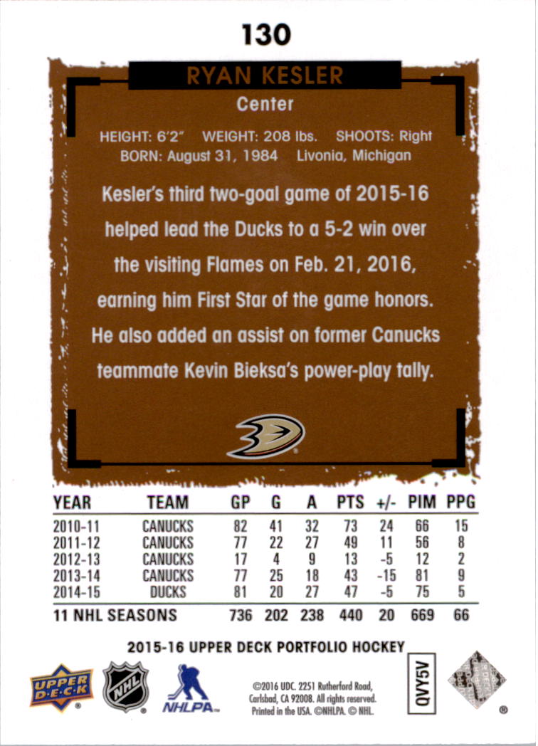 B1737- 2015-16 Upper Deck Portfolio Hockey #S 1-200 -du Pick- 15 + Gratis US - Bild 235 von 363