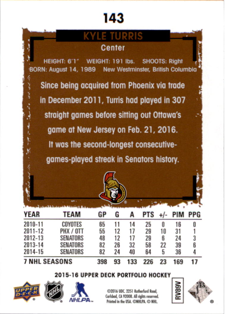 B1737- 2015-16 Upper Deck Portfolio Hockey #S 1-200 -du Pick- 15 + Gratis US - Bild 261 von 363
