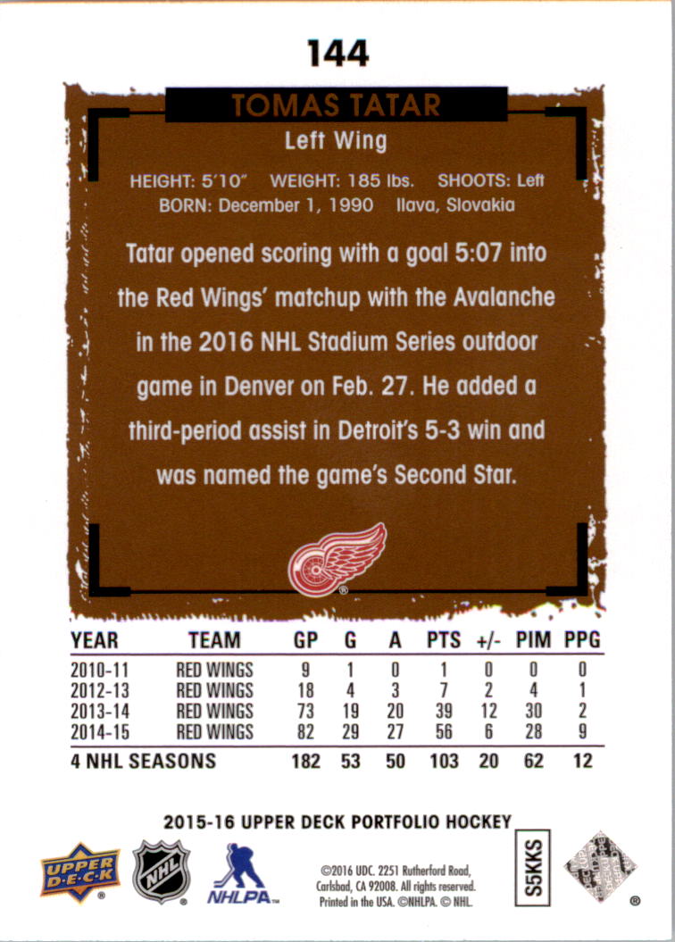 B1737- 2015-16 Upper Deck Portfolio Hockey #S 1-200 -du Pick- 15 + Gratis US - Bild 263 von 363