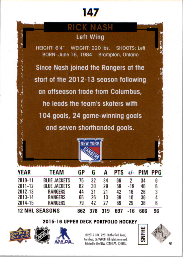 B1737- 2015-16 Upper Deck Portfolio Hockey #S 1-200 -du Pick- 15 + Gratis US - Bild 269 von 363