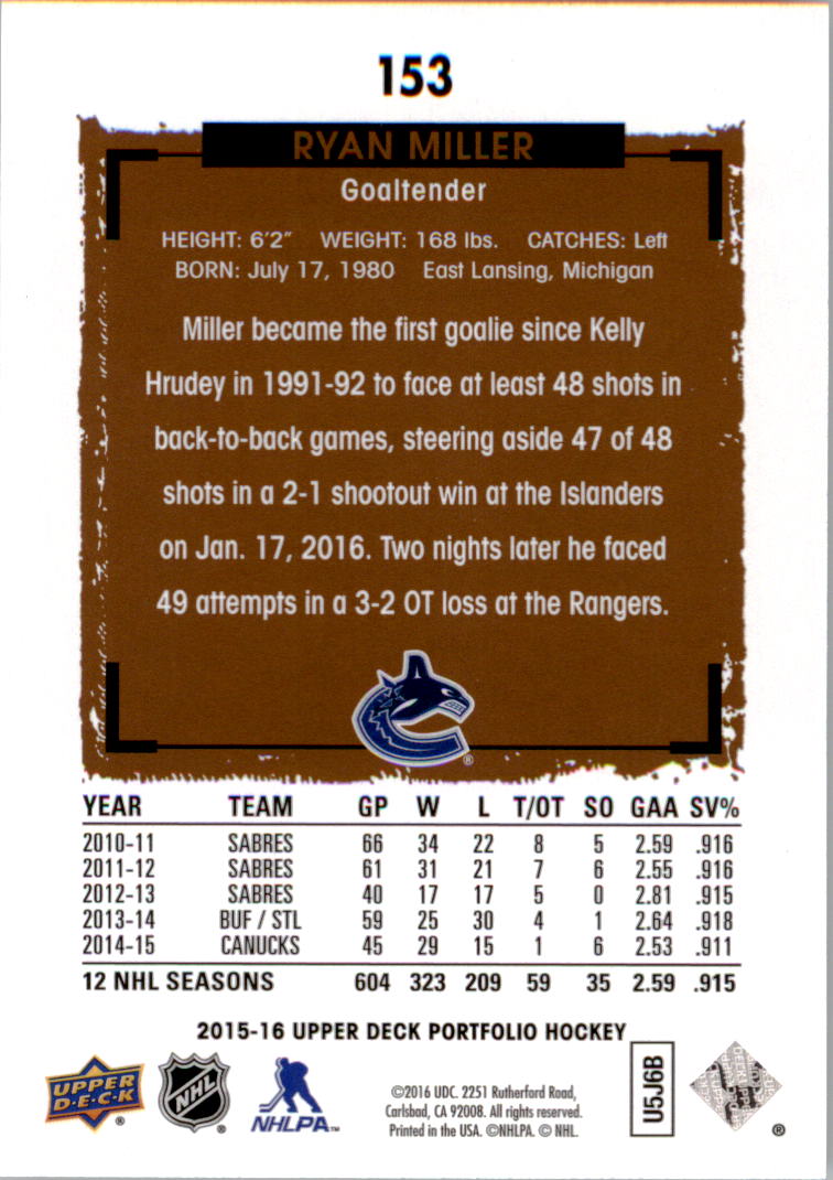 B1737- 2015-16 Upper Deck Portfolio Hockey #S 1-200 -du Pick- 15 + Gratis US - Bild 279 von 363