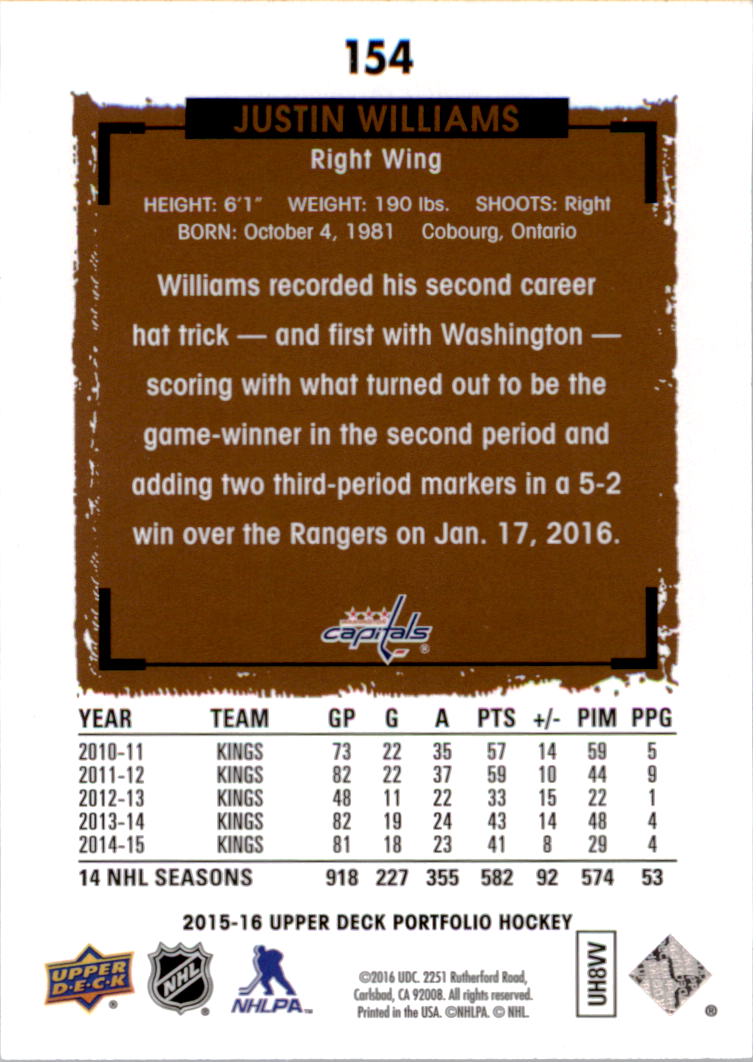 B1737- 2015-16 Upper Deck Portfolio Hockey #S 1-200 -du Pick- 15 + Gratis US - Bild 281 von 363