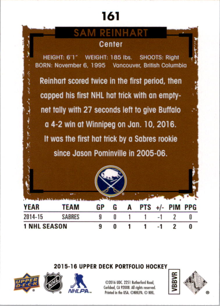 B1737- 2015-16 Upper Deck Portfolio Hockey #S 1-200 -du Pick- 15 + Gratis US - Bild 295 von 363