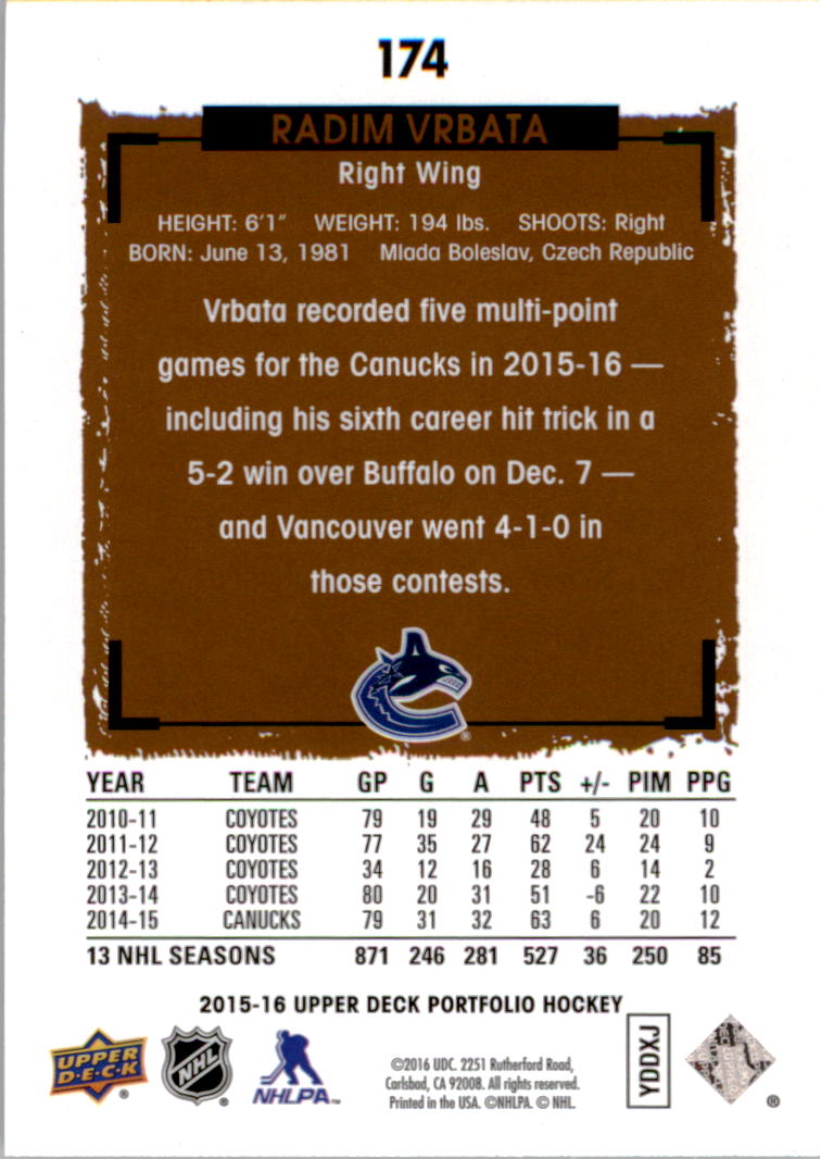 B1737- 2015-16 Upper Deck Portfolio Hockey #S 1-200 -du Pick- 15 + Gratis US - Bild 317 von 363