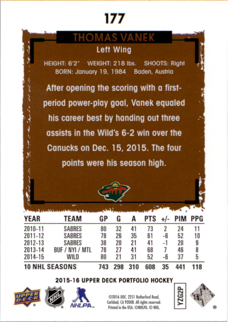 B1737- 2015-16 Upper Deck Portfolio Hockey #S 1-200 -du Pick- 15 + Gratis US - Bild 323 von 363