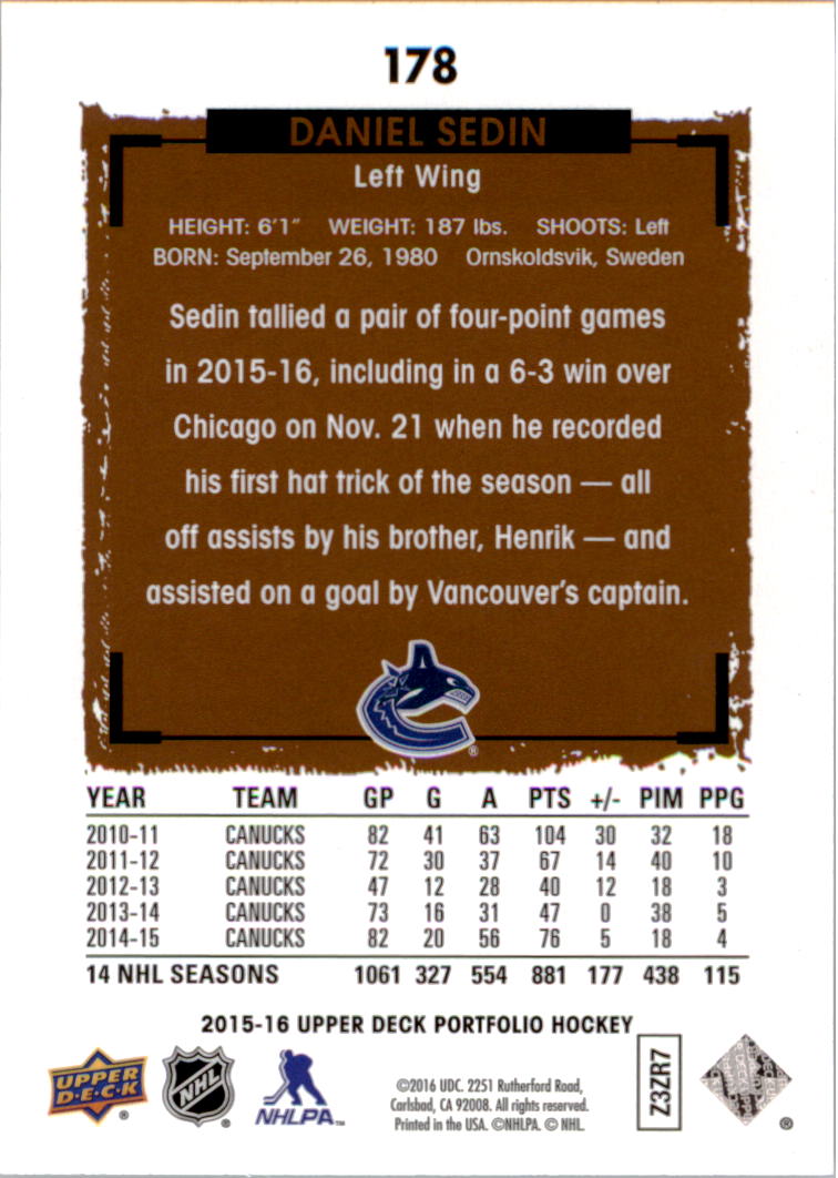 B1737- 2015-16 Upper Deck Portfolio Hockey #S 1-200 -du Pick- 15 + Gratis US - Bild 325 von 363