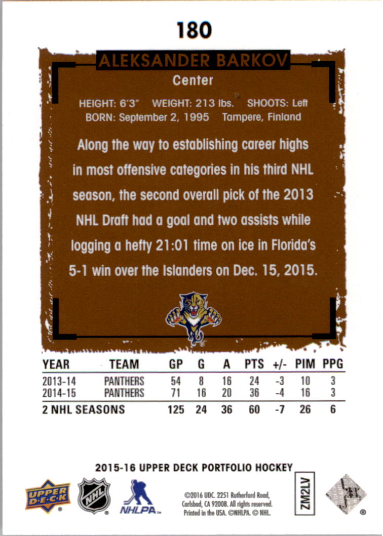 B1737- 2015-16 Upper Deck Portfolio Hockey #S 1-200 -du Pick- 15 + Gratis US - Bild 329 von 363