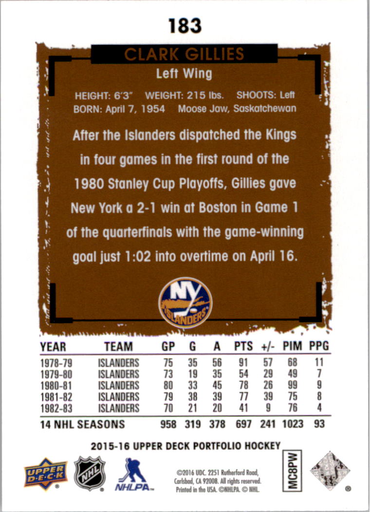 B1737- 2015-16 Upper Deck Portfolio Hockey #S 1-200 -du Pick- 15 + Gratis US - Bild 333 von 363