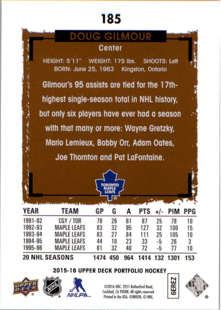 B1737- 2015-16 Upper Deck Portfolio Hockey #S 1-200 -du Pick- 15 + Gratis US - Bild 337 von 363