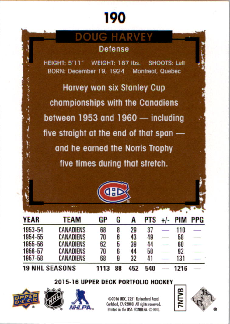 B1737- 2015-16 Upper Deck Portfolio Hockey #S 1-200 -du Pick- 15 + Gratis US - Bild 347 von 363
