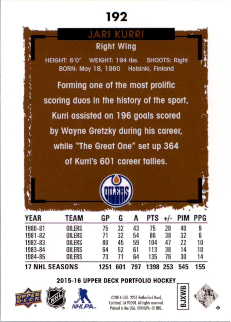 B1737- 2015-16 Upper Deck Portfolio Hockey #S 1-200 -du Pick- 15 + Gratis US - Bild 351 von 363