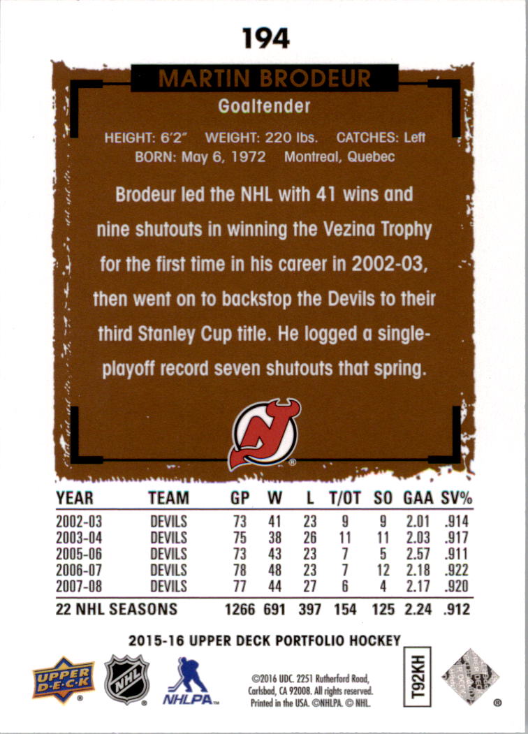 B1737- 2015-16 Upper Deck Portfolio Hockey #S 1-200 -du Pick- 15 + Gratis US - Bild 353 von 363
