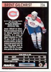 1991-92 Pinnacle French #236 Brent Gilchrist back image