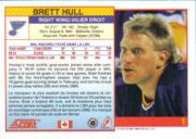 1991-92 Score Canadian English #1 Brett Hull back image