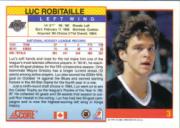 1991-92 Score Canadian English #3 Luc Robitaille back image