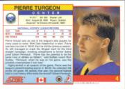 1991-92 Score Canadian English #4 Pierre Turgeon back image