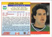 1991-92 Score Canadian English #7 John Cullen back image