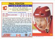 1991-92 Score Canadian English #14 Paul Fenton back image
