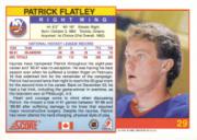 1991-92 Score Canadian English #29 Pat Flatley back image