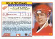 1991-92 Score Canadian English #38 Doug Crossman back image