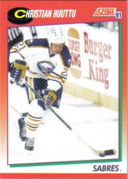1991-92 Score Canadian English #45 Christian Ruuttu