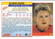 1991-92 Score Canadian English #54 Shawn Burr back image