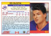 1991-92 Score Canadian English #60 Ed Olczyk back image