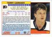 1991-92 Score Canadian English #64 Terry Carkner back image